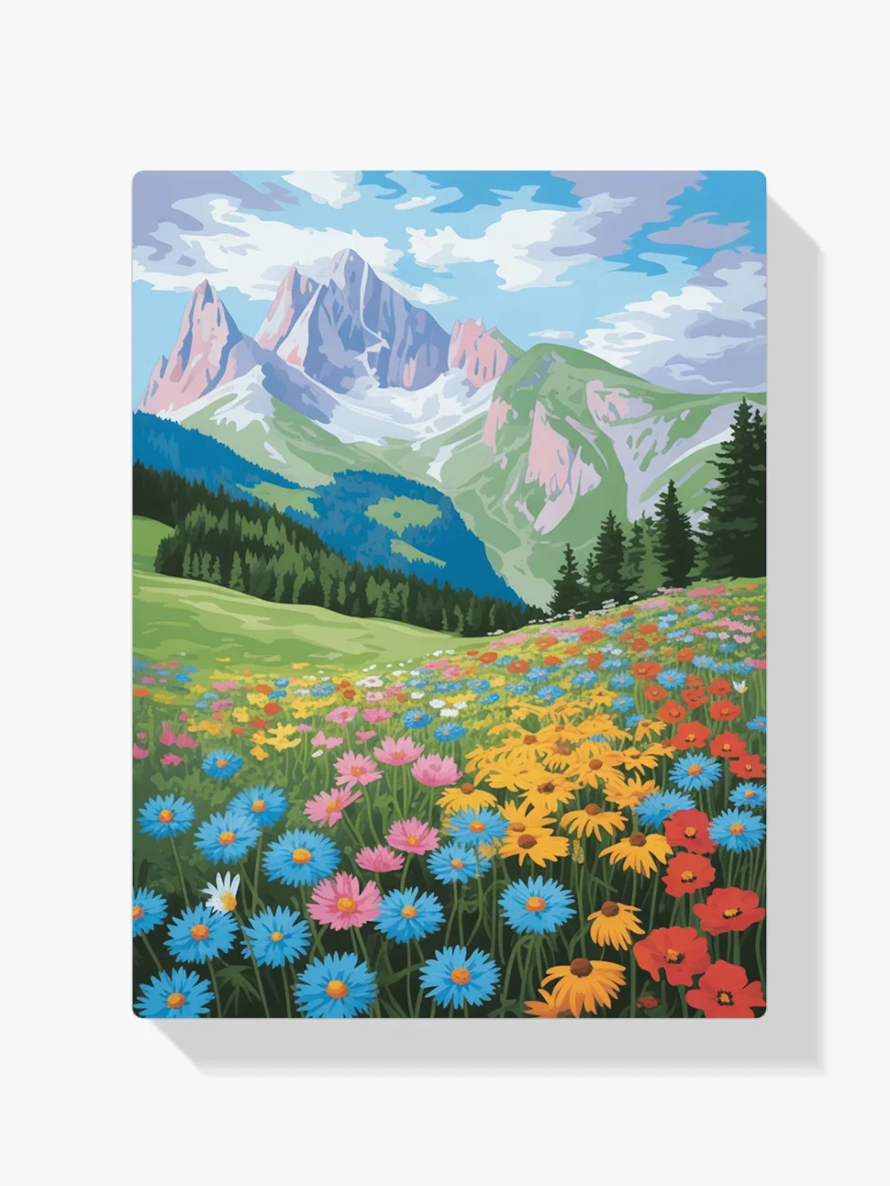 Pintar por Números - Lago de flores silvestres de montaña 3, foto 1