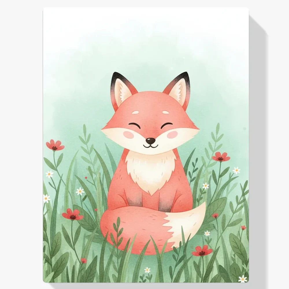 Pintar por Números - Lindo zorro floral del bosque