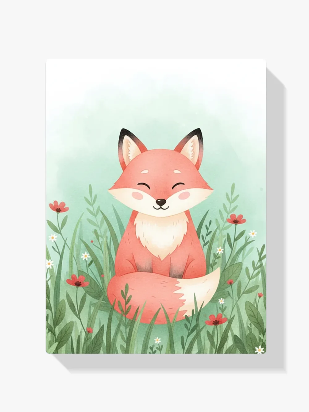 Pintar por Números - Lindo zorro floral del bosque, foto 1
