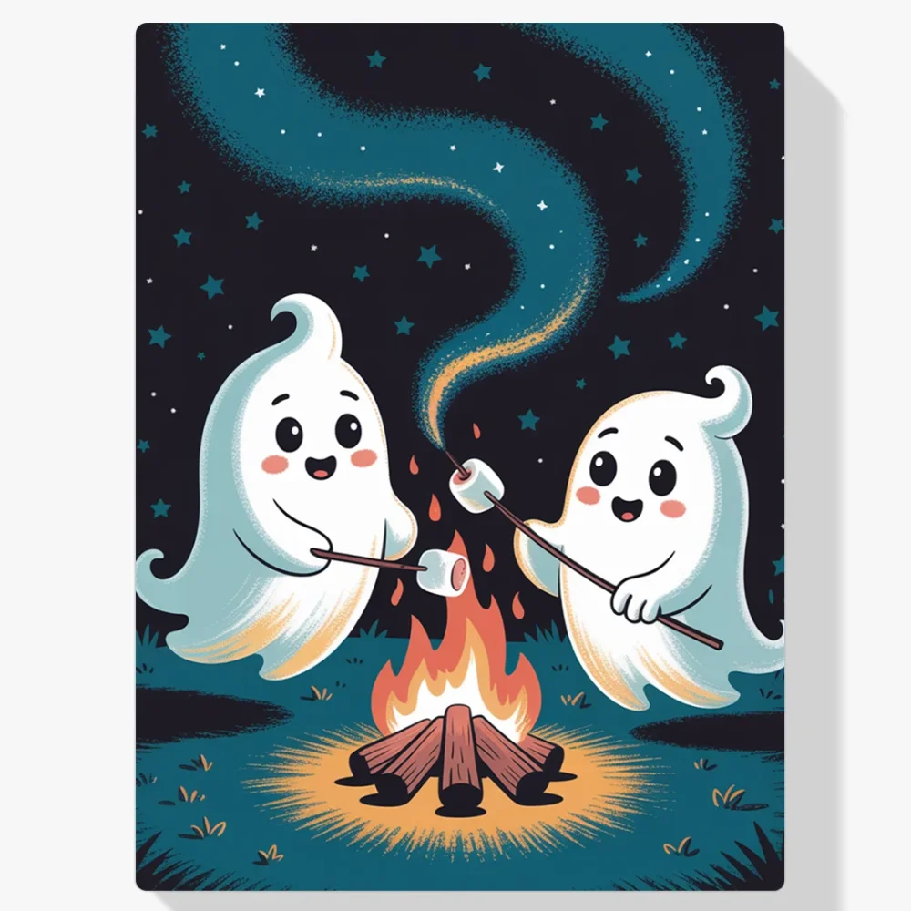 Pintar por Números - Malvaviscos tostados fantasma