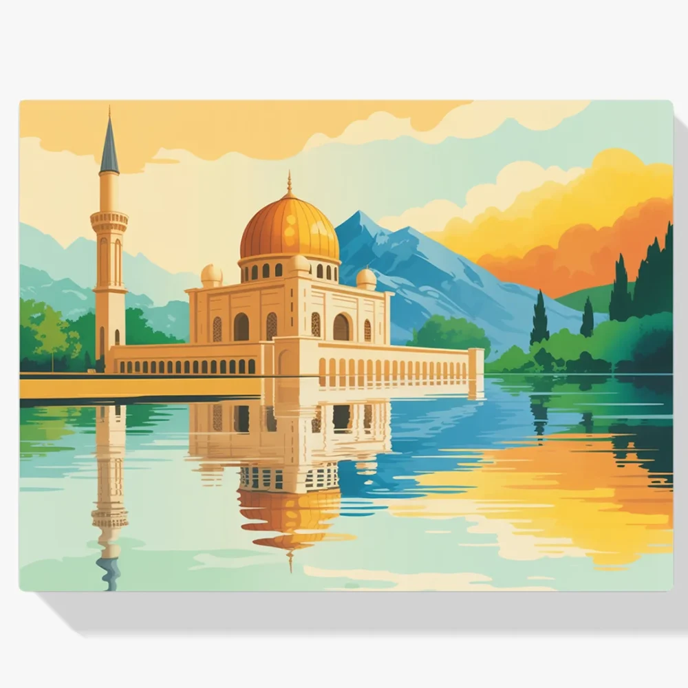 Pintar por Números - Mezquita junto al Lago