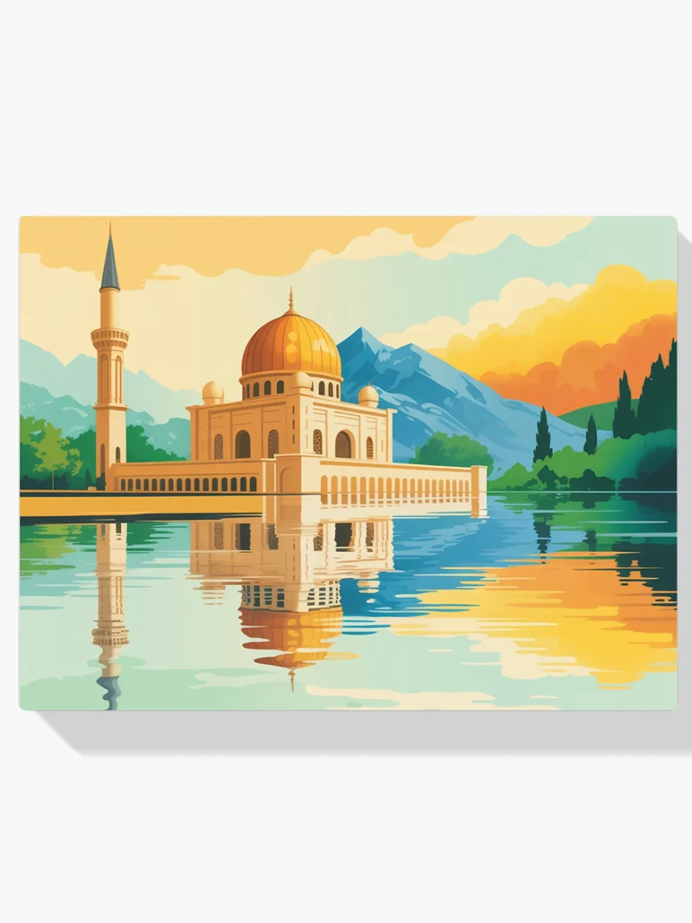 Pintar por Números - Mezquita junto al Lago, foto 1