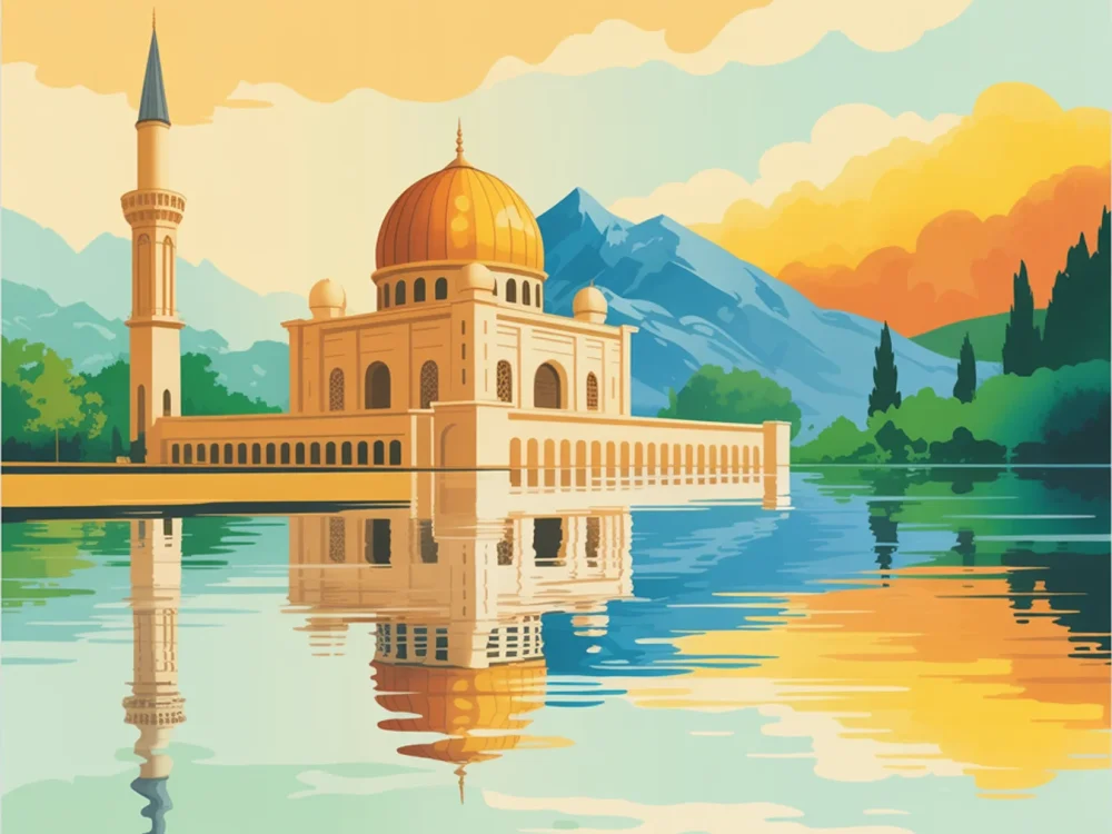 Pintar por Números - Mezquita junto al Lago, foto 2