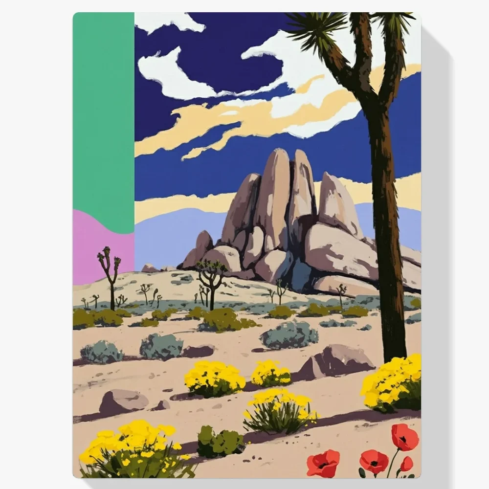 Pintar por Números - Paisaje desértico vintage