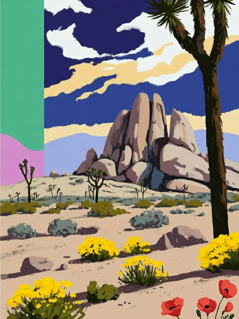Pintar por Números - Paisaje desértico vintage, foto 2