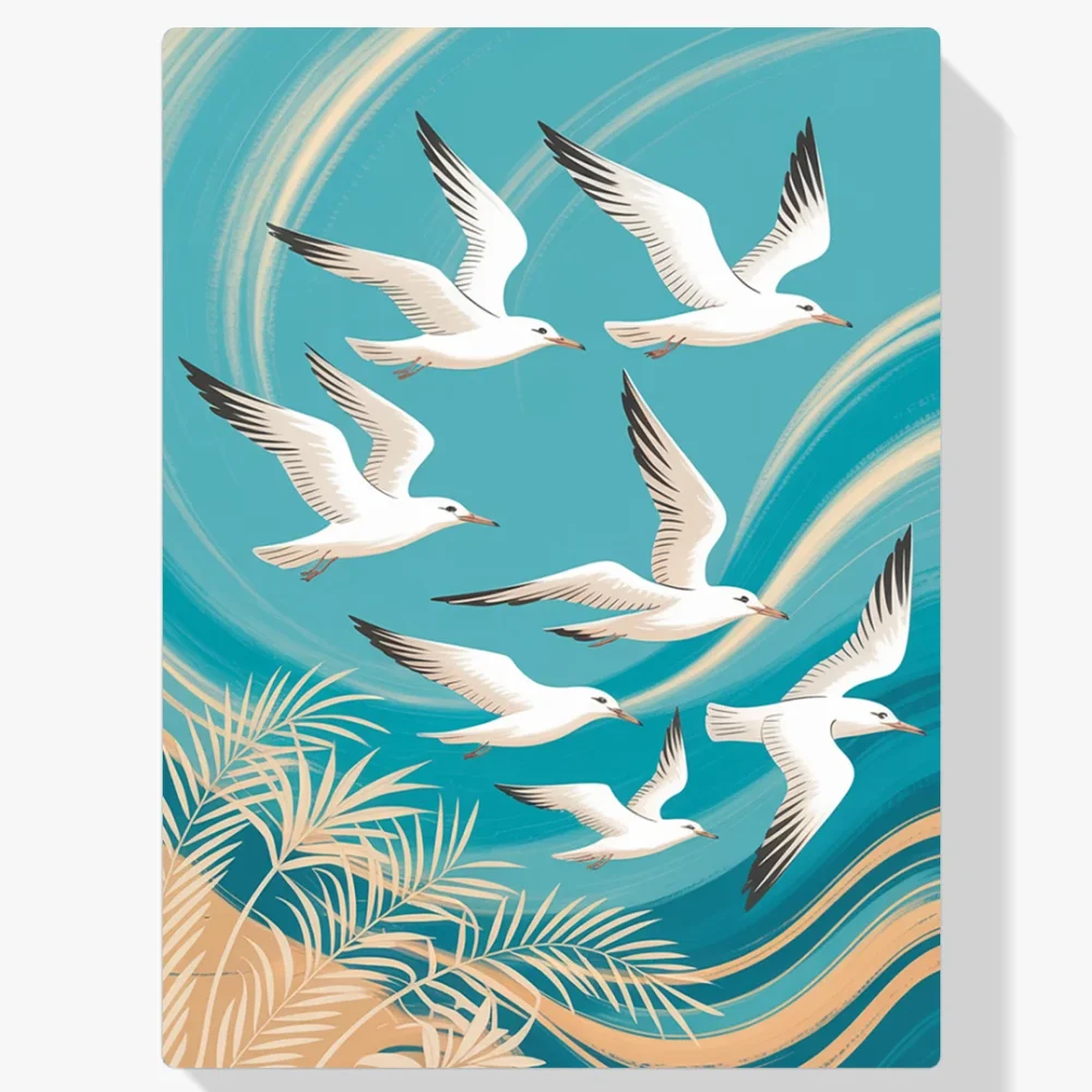 Pintar por Números - Pájaro abstracto azul