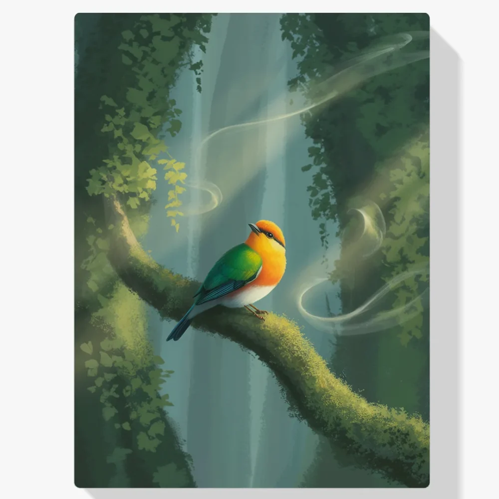 Pintar por Números - Pájaro en la rama de un árbol