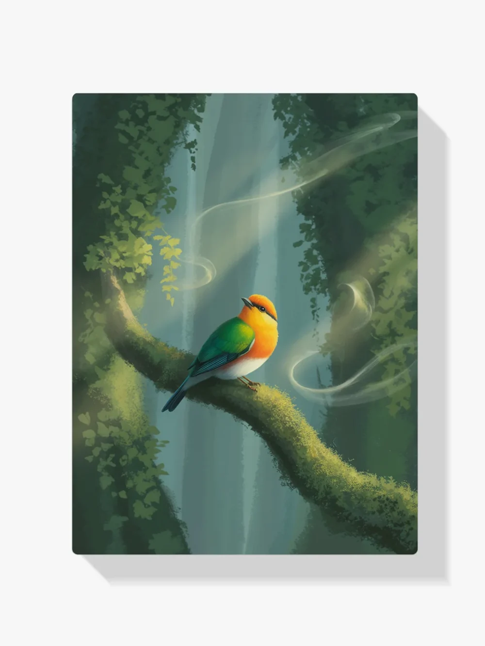 Pintar por Números - Pájaro en la rama de un árbol, foto 1