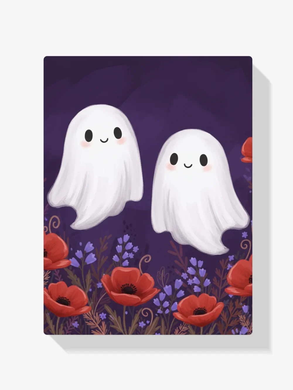 Pintar por Números - Pareja de fantasmas adorables con motivos florales, foto 1