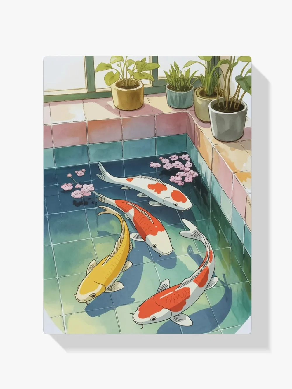 Pintar por Números - Peces koi nadando en una bañera, foto 1