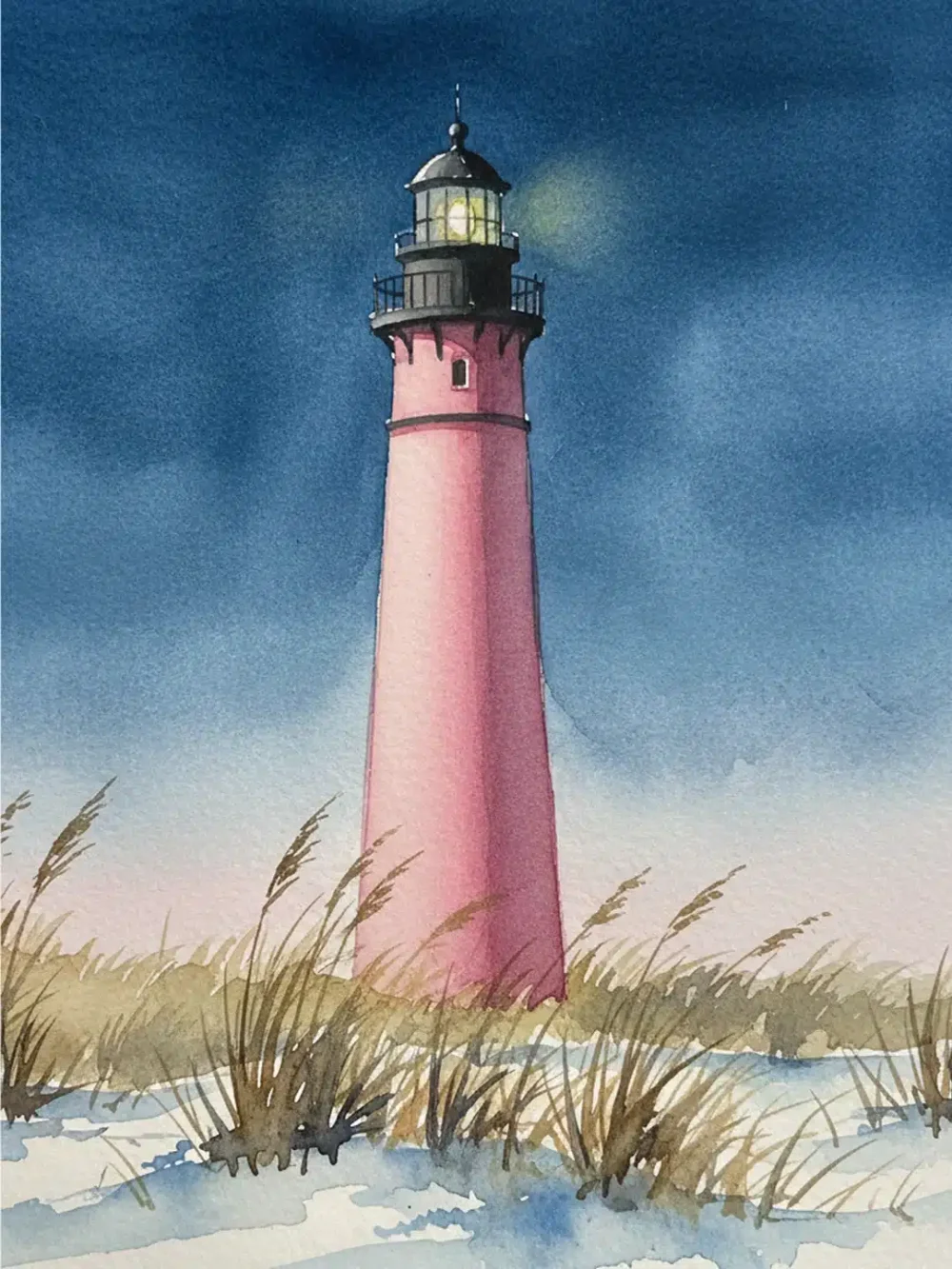 Pintar por Números - Pintura de faro rosa, foto 2