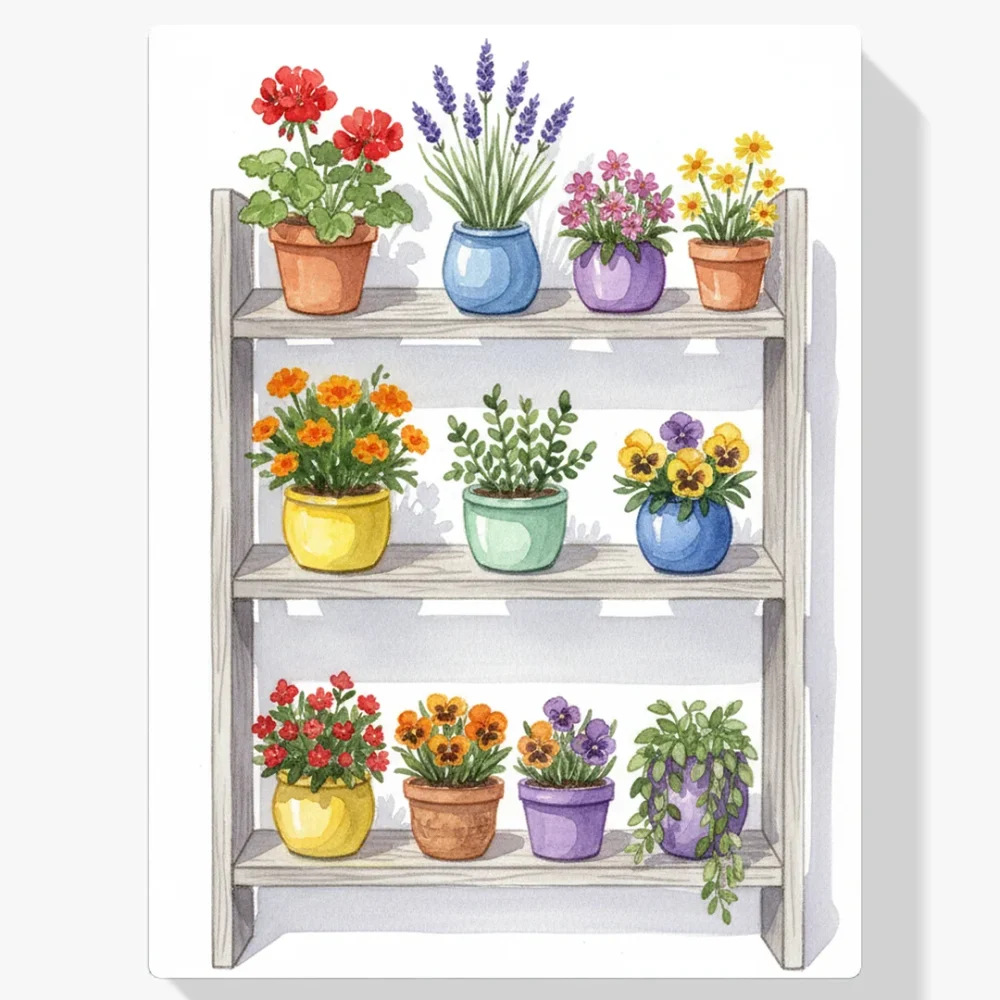 Pintar por Números - Planta de interior floral