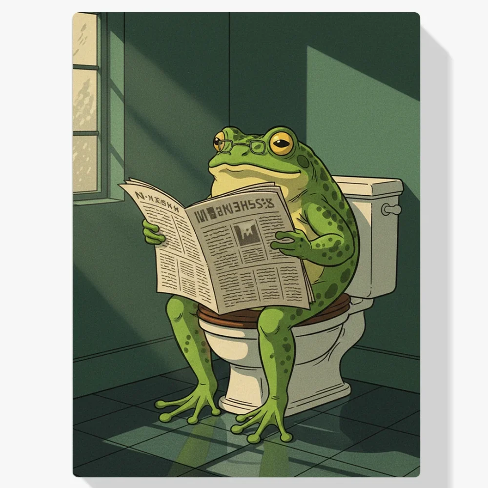 Pintar por Números - Rana leyendo en el baño