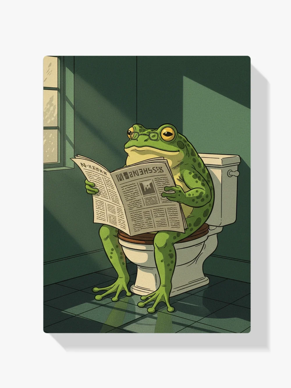 Pintar por Números - Rana leyendo en el baño, foto 1