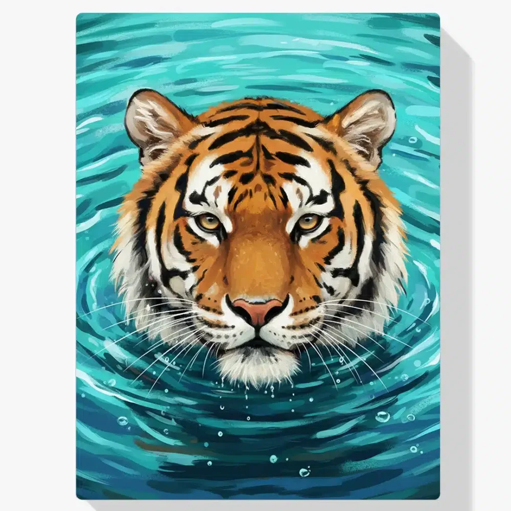 Pintar por Números - Tigre en el agua