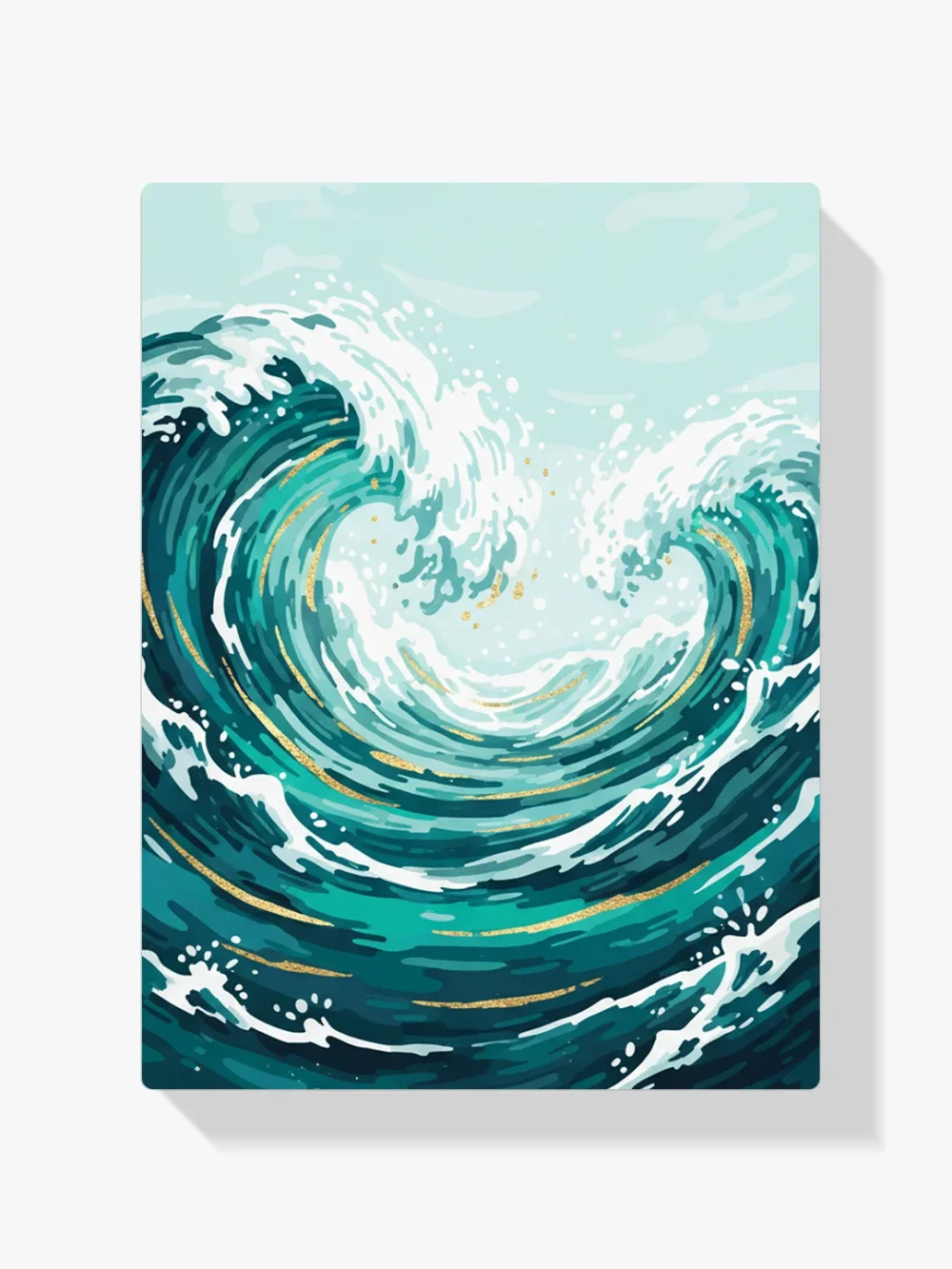Pintar por Números - Verde salvia y olas azules, foto 1