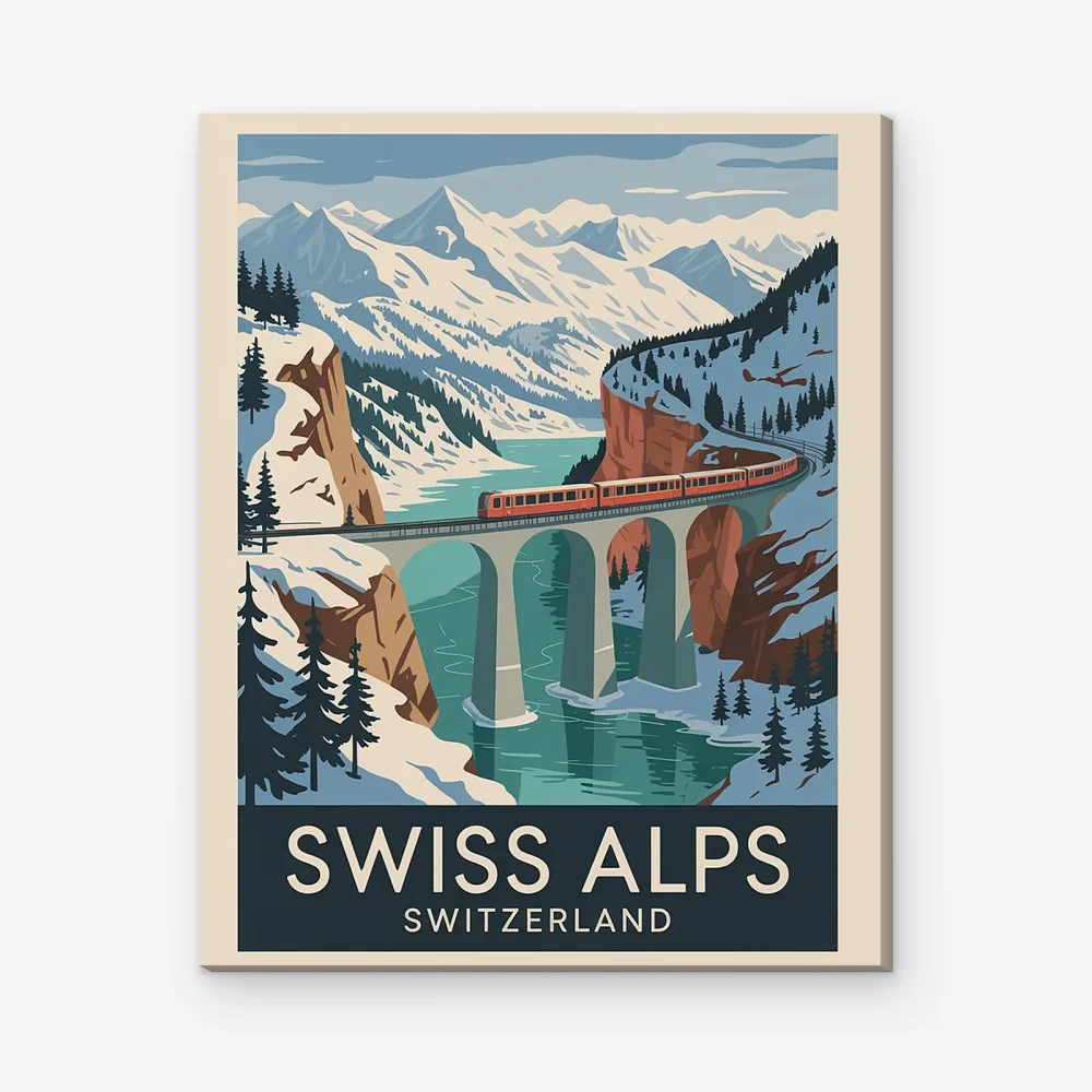 Pintar por Números - Alpes suizos, Suiza