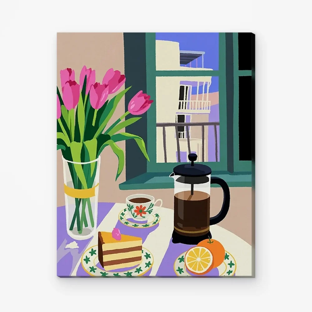 Pintar por Números - Cafetería de la ciudad
