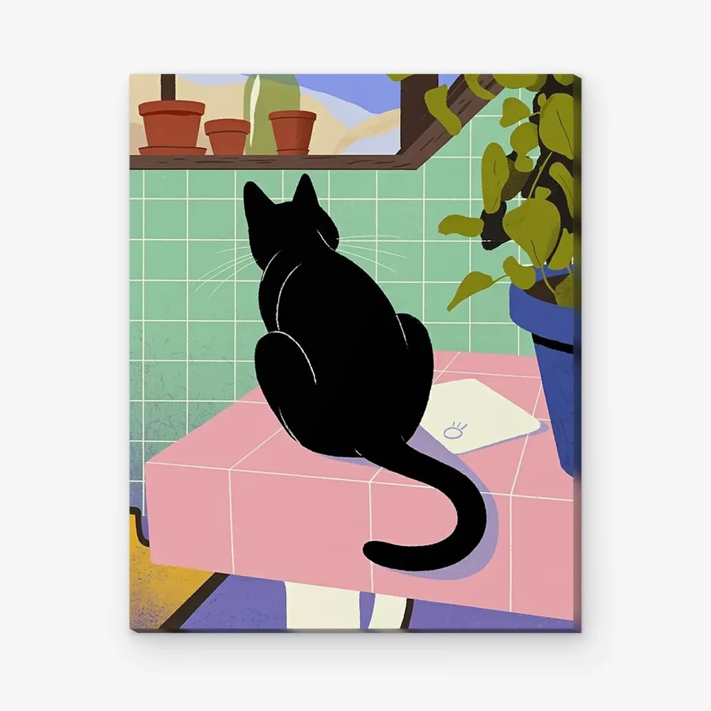 Pintar por Números - Gato de baño