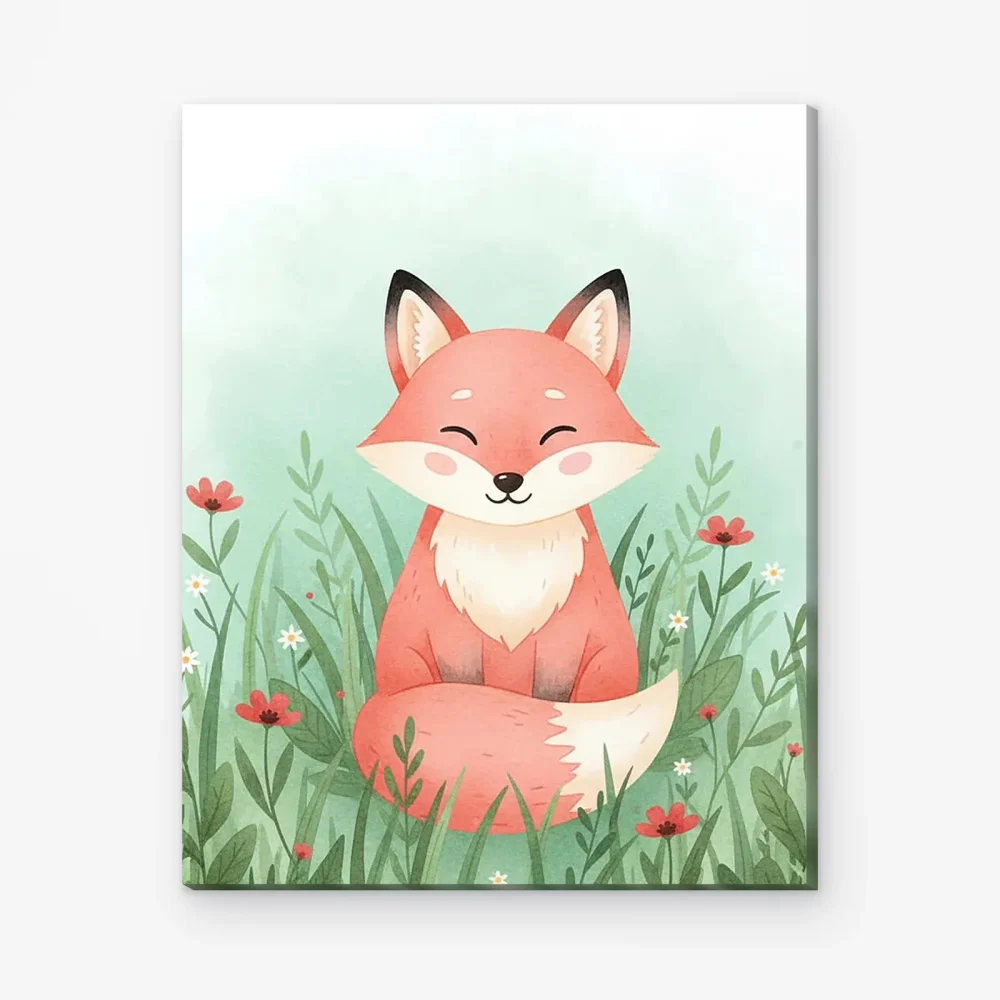 Pintar por Números - Lindo zorro floral del bosque