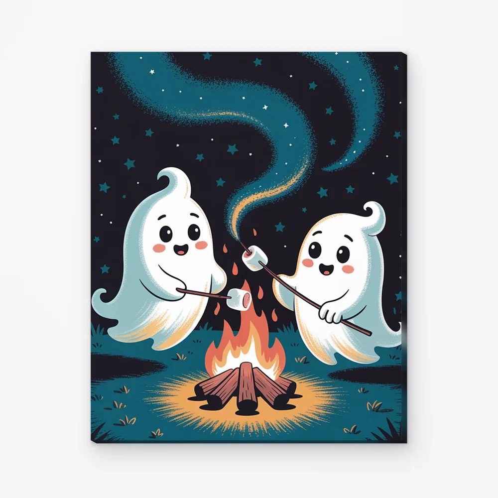Pintar por Números - Malvaviscos tostados fantasma