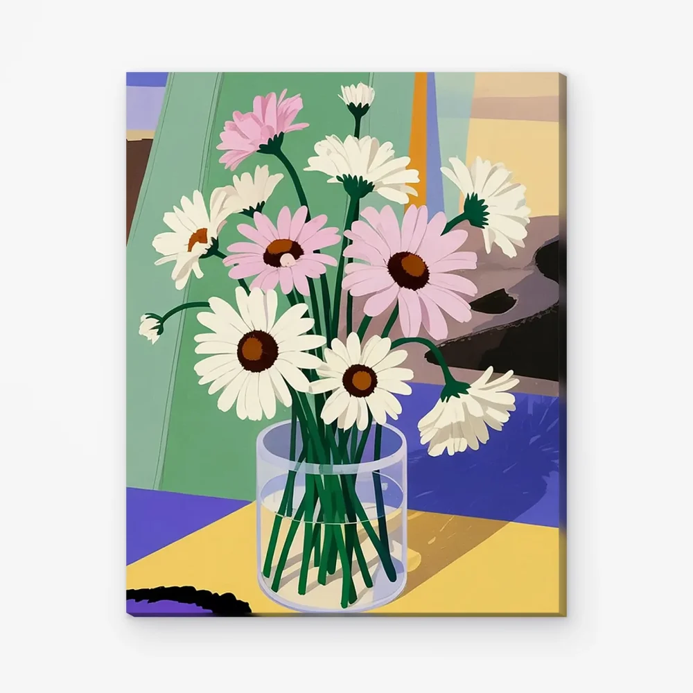 Pintar por Números - Naturaleza muerta con margaritas