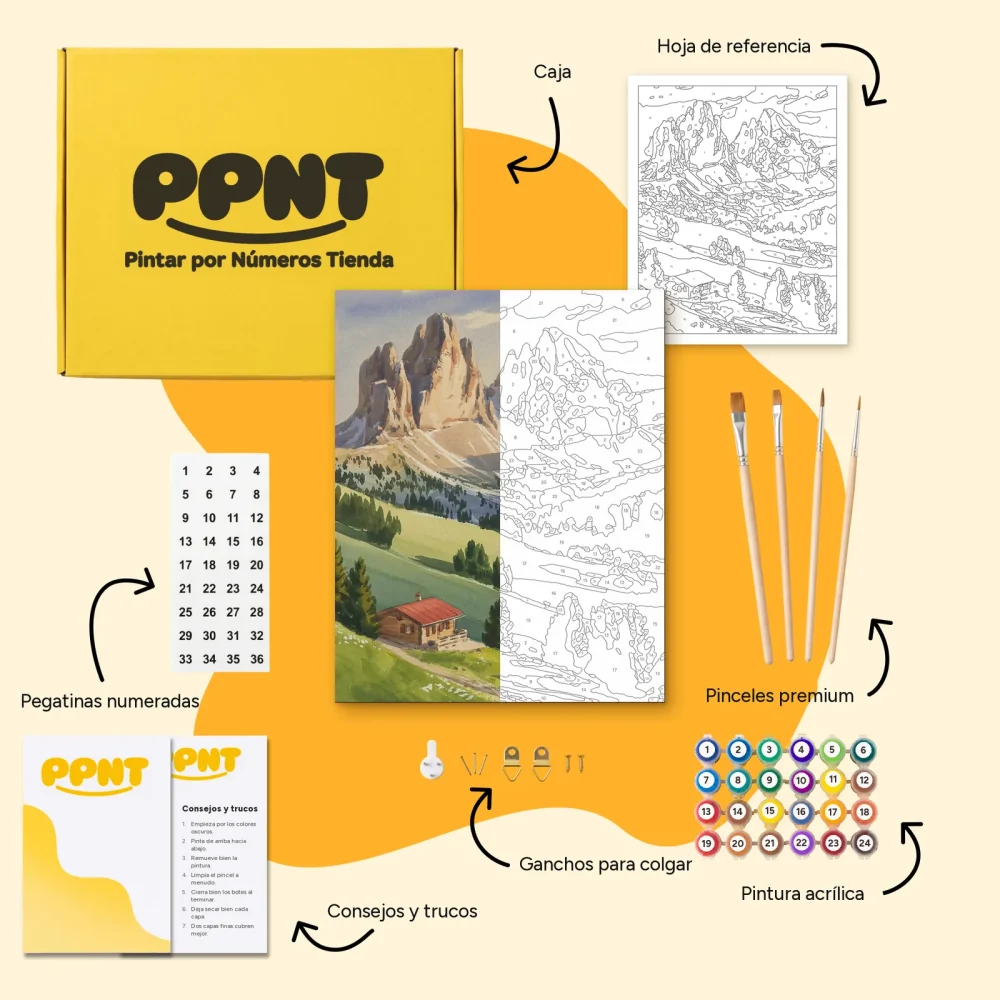 Pintar por Números - Paisaje montañoso