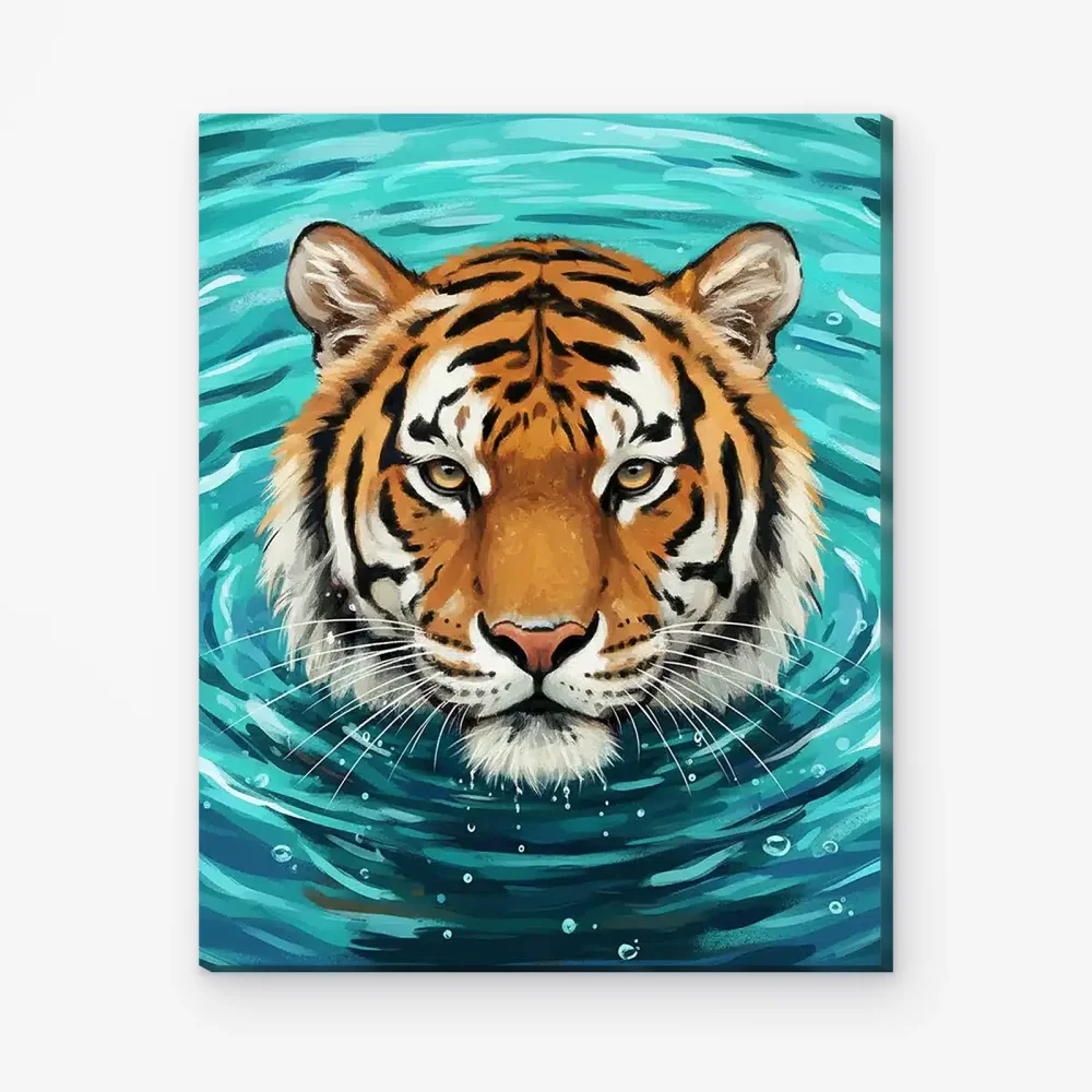 Pintar por Números - Tigre en el agua