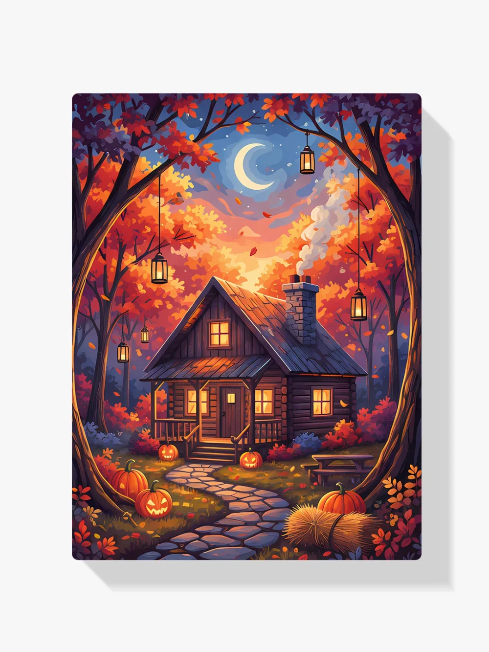 Pintar por Números - Acogedora cabaña en el bosque, foto 1