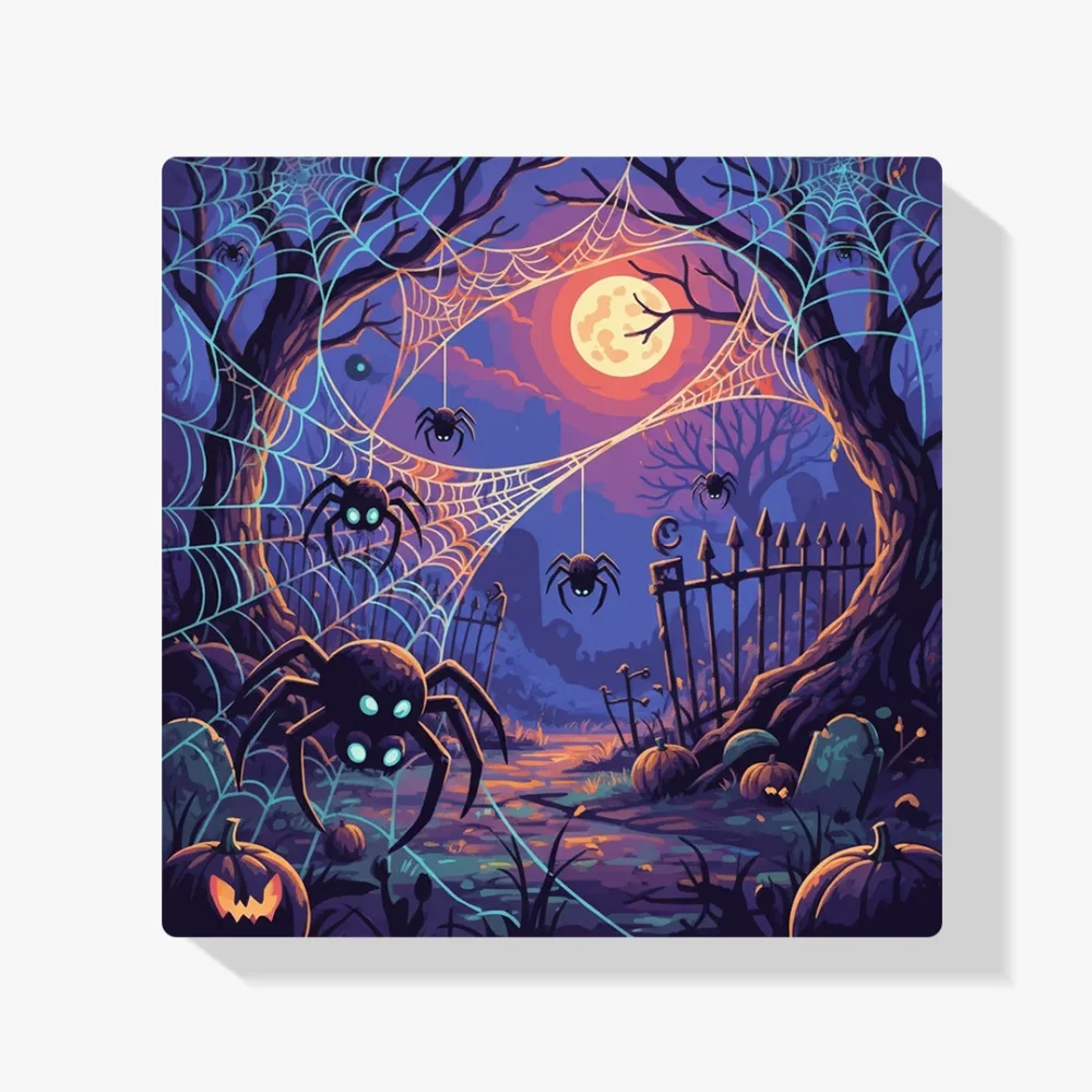 Pintar por Números - Arañas y telarañas luminosas