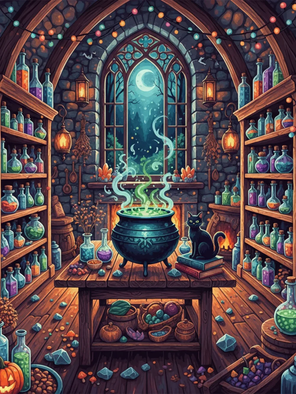 Pintar por Números - Habitación de pociones de bruja, foto 2