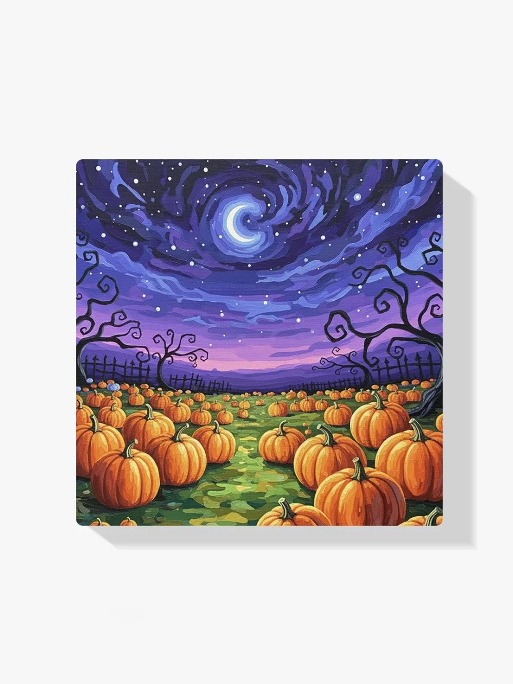 Pintar por Números - Huerto de calabazas a medianoche, foto 1