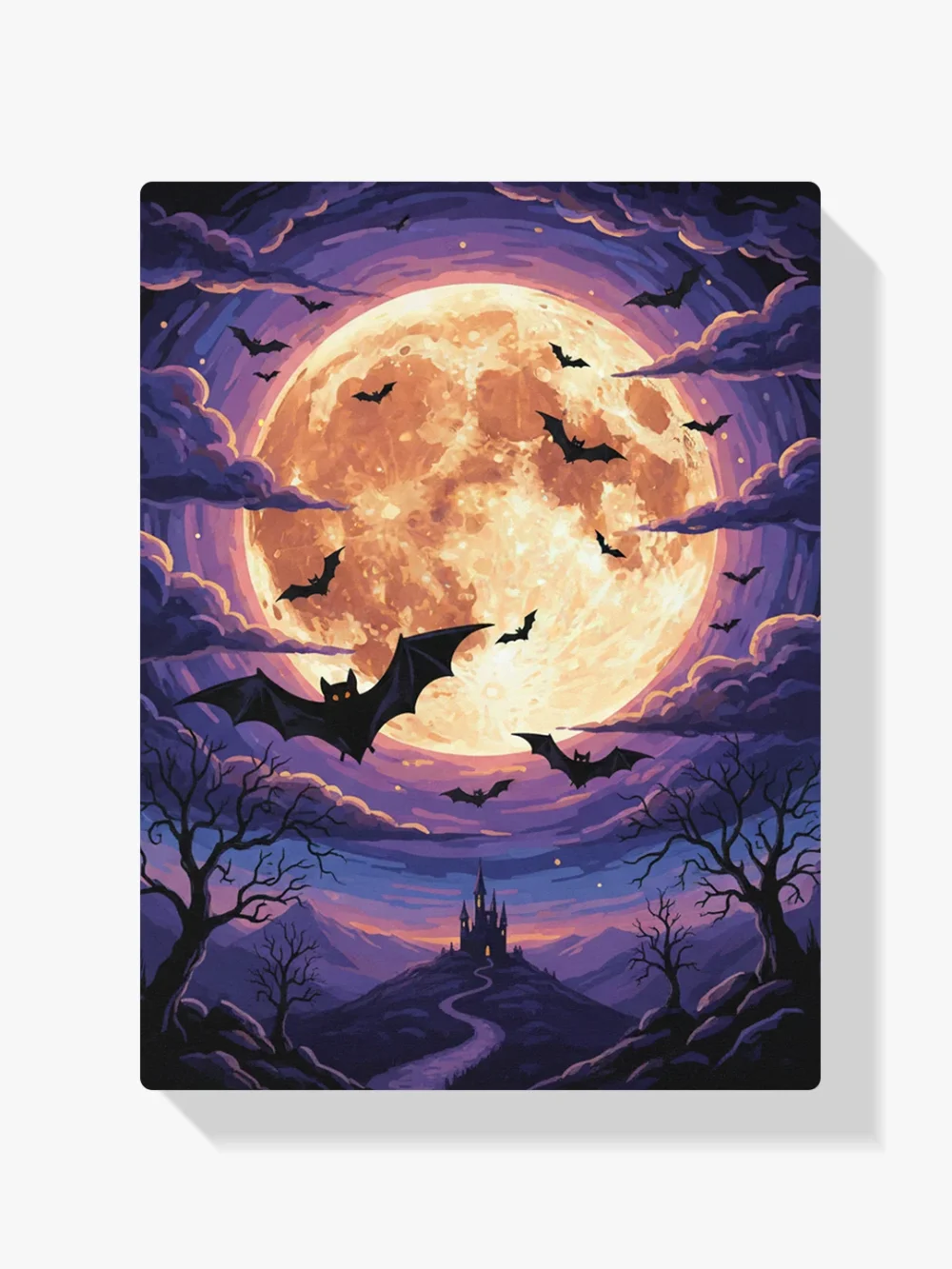 Pintar por Números - Murciélagos sobre la luna llena, foto 1