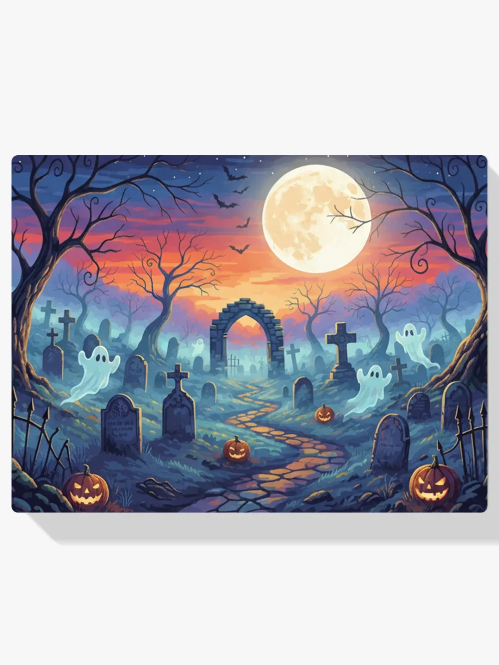 Pintar por Números - Niebla espeluznante en el cementerio, foto 1