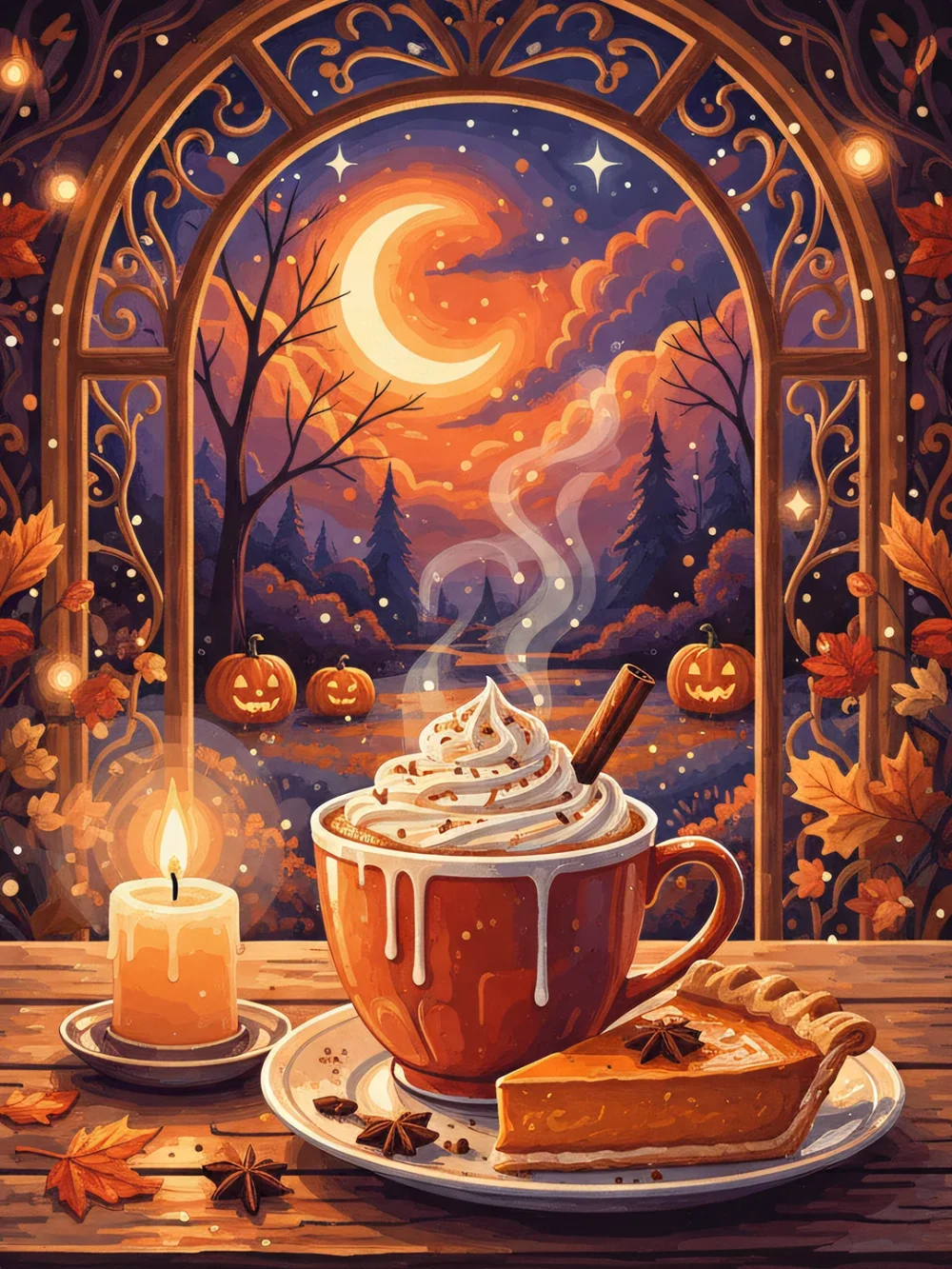 Pintar por Números - Noche de especias de calabaza, foto 2