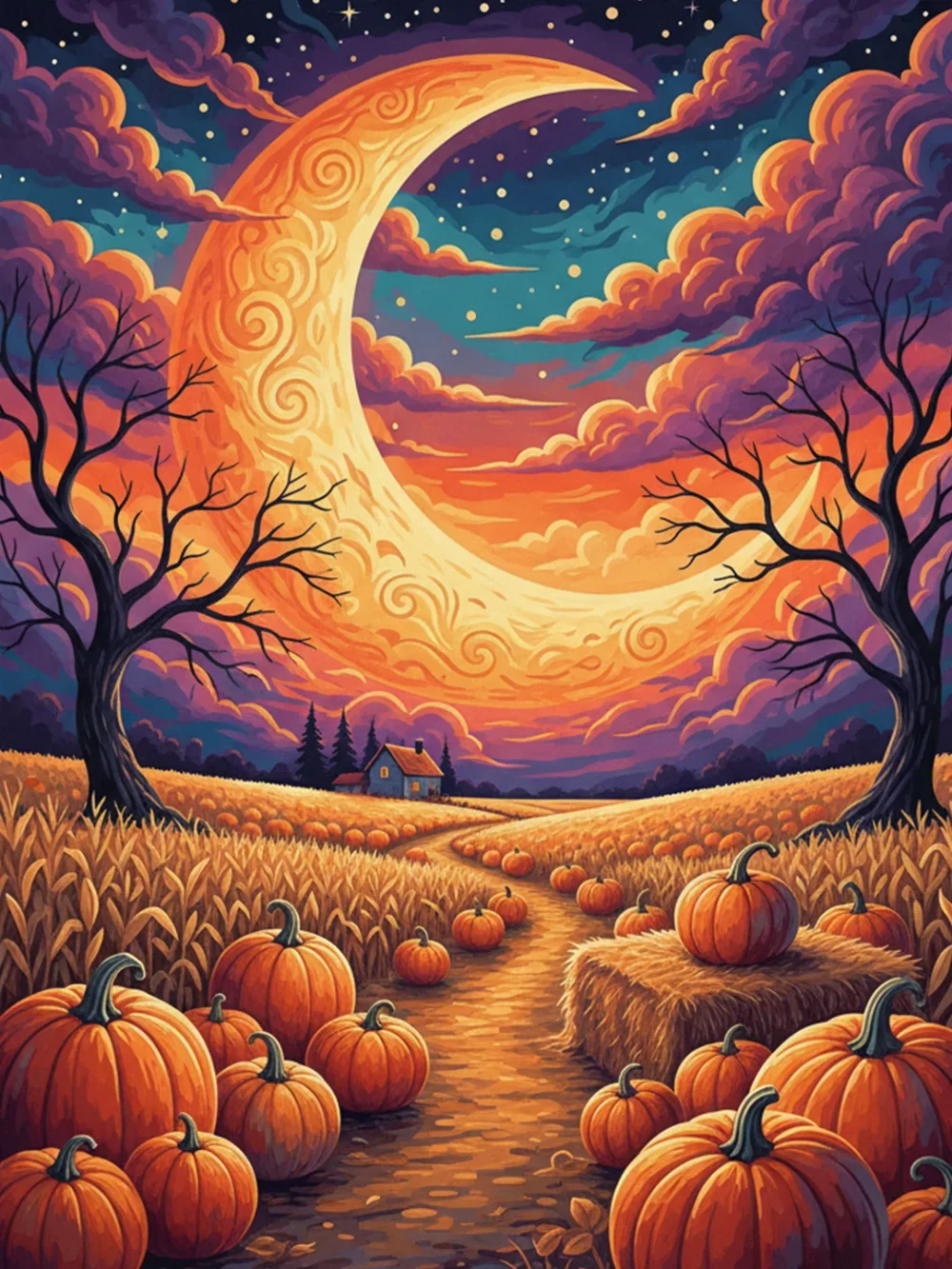 Pintar por Números - Resplandor de la luna de la cosecha, foto 2