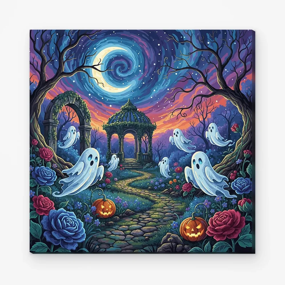 Pintar por Números - Fantasmas en el jardín