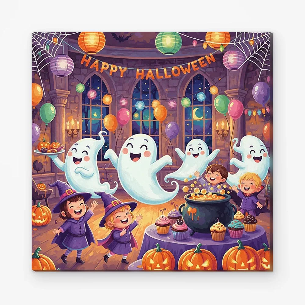 Pintar por Números - Fiesta de fantasmas amistosos