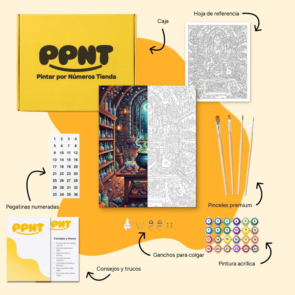 Pintar por Números - Habitación de pociones de bruja