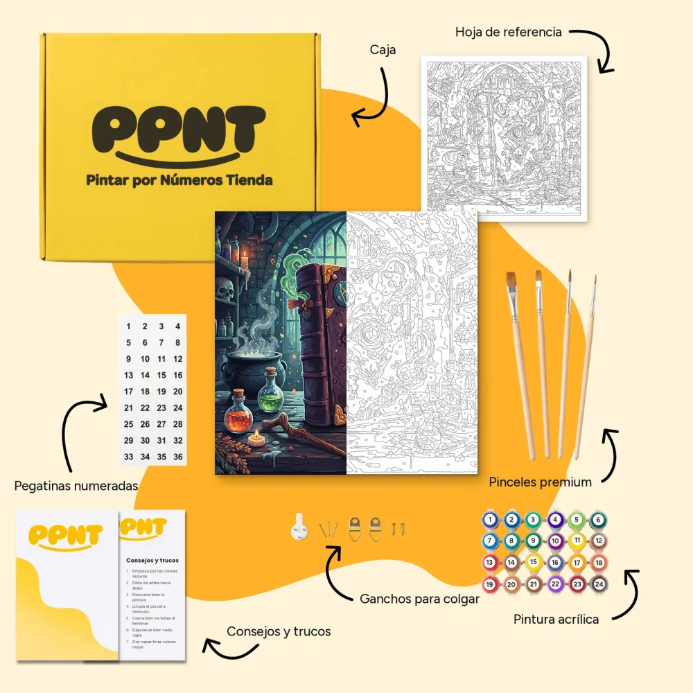 Pintar por Números - Libro de Hechizos de Hocus Pocus