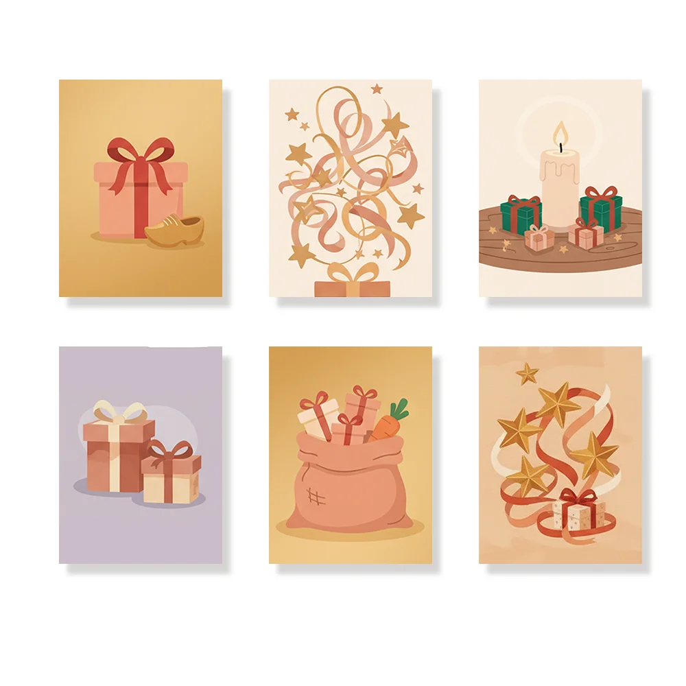 Pintar por números - 6 mini pinturas | Caja regalo Delight