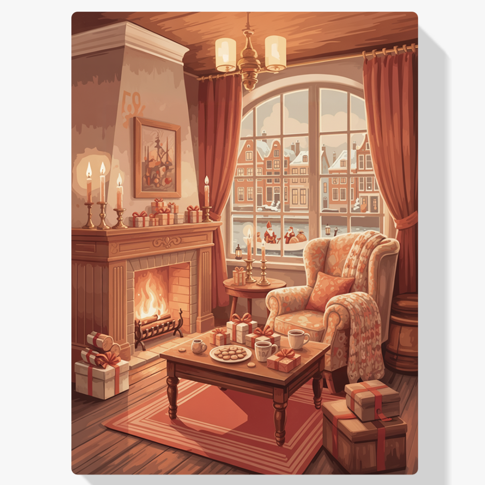 Pintar por Números - Cálido resplandor junto al canal