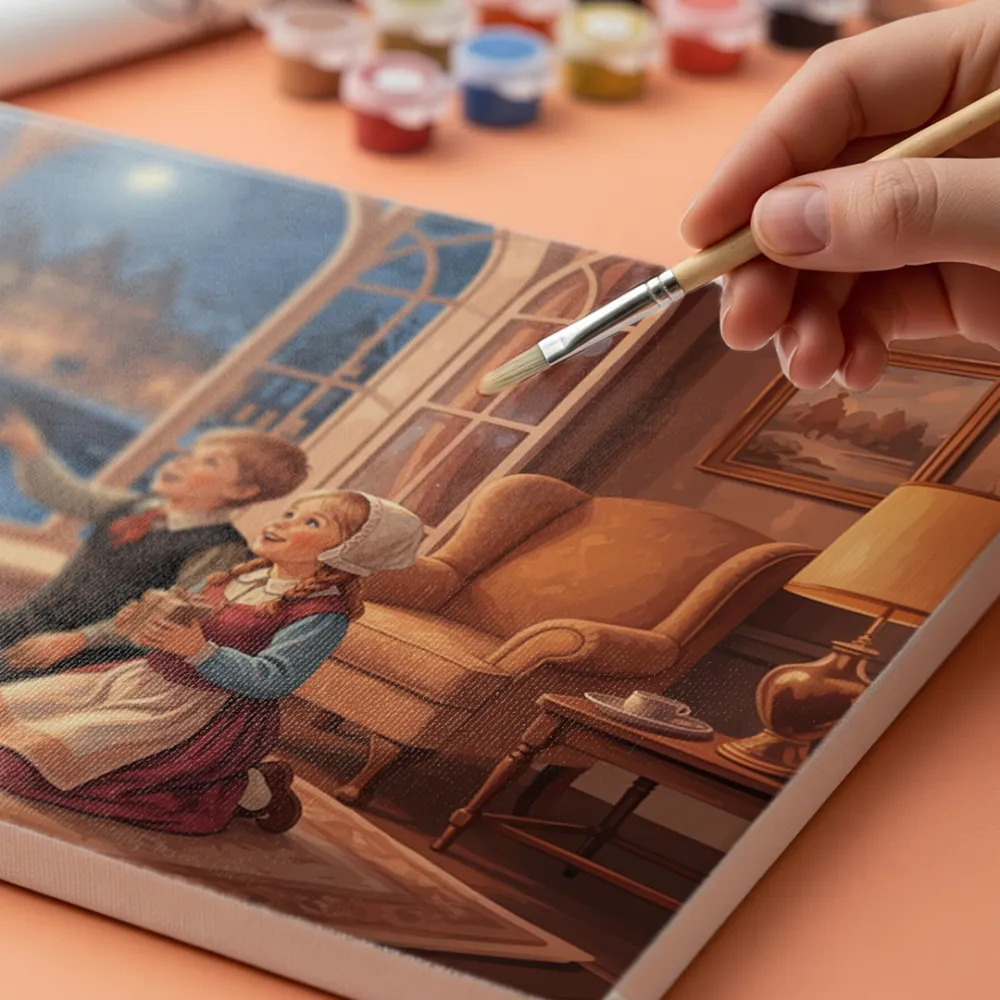Pintar por Números - Niños junto a la ventana, foto 5
