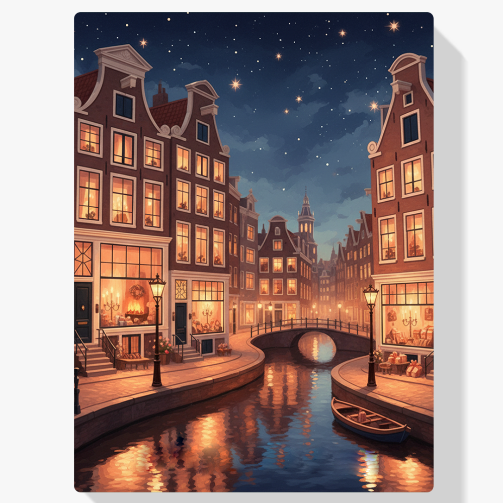 Pintar por Números - Noche estrellada en Ámsterdam