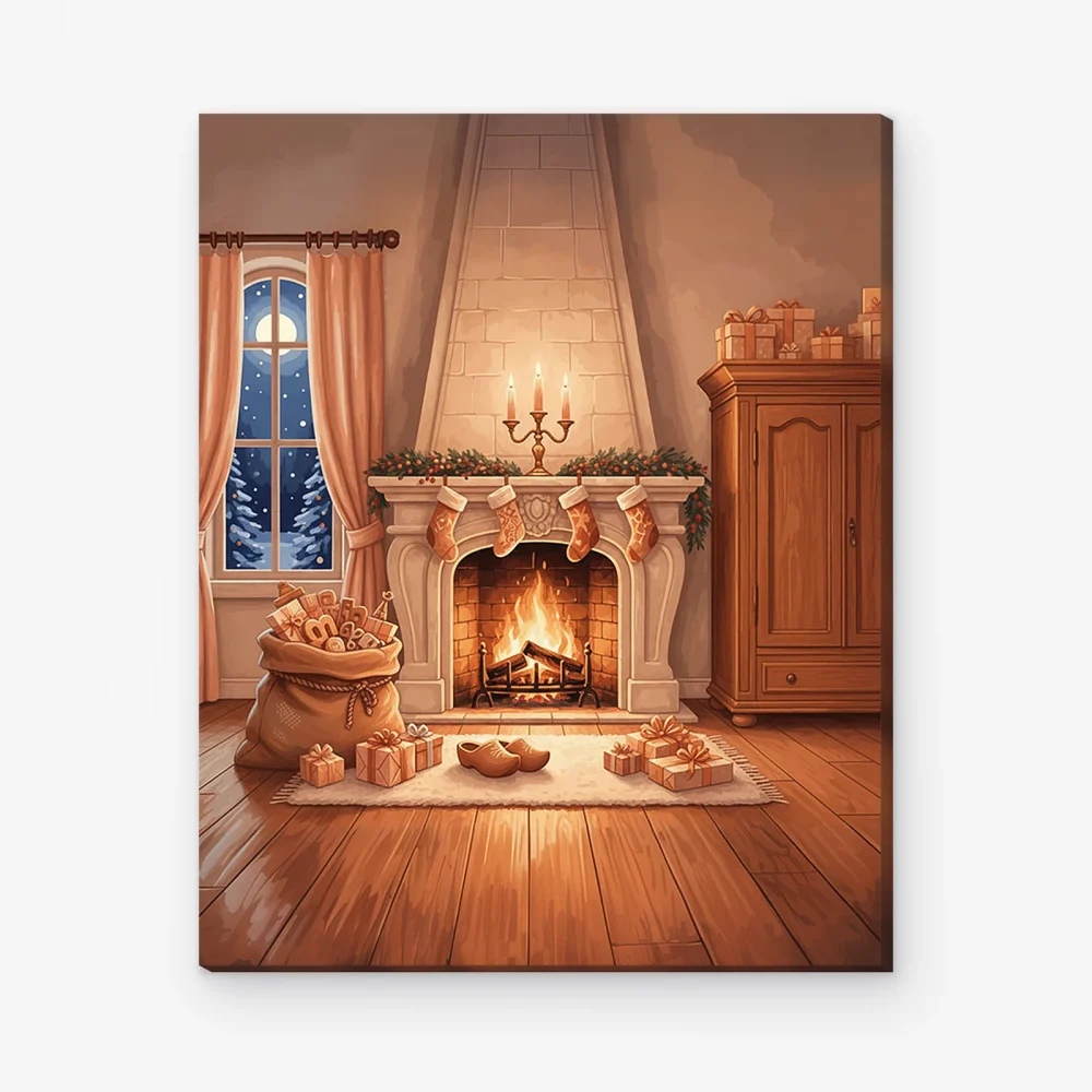 Pintar por Números - Acogedora sala de estar holandesa