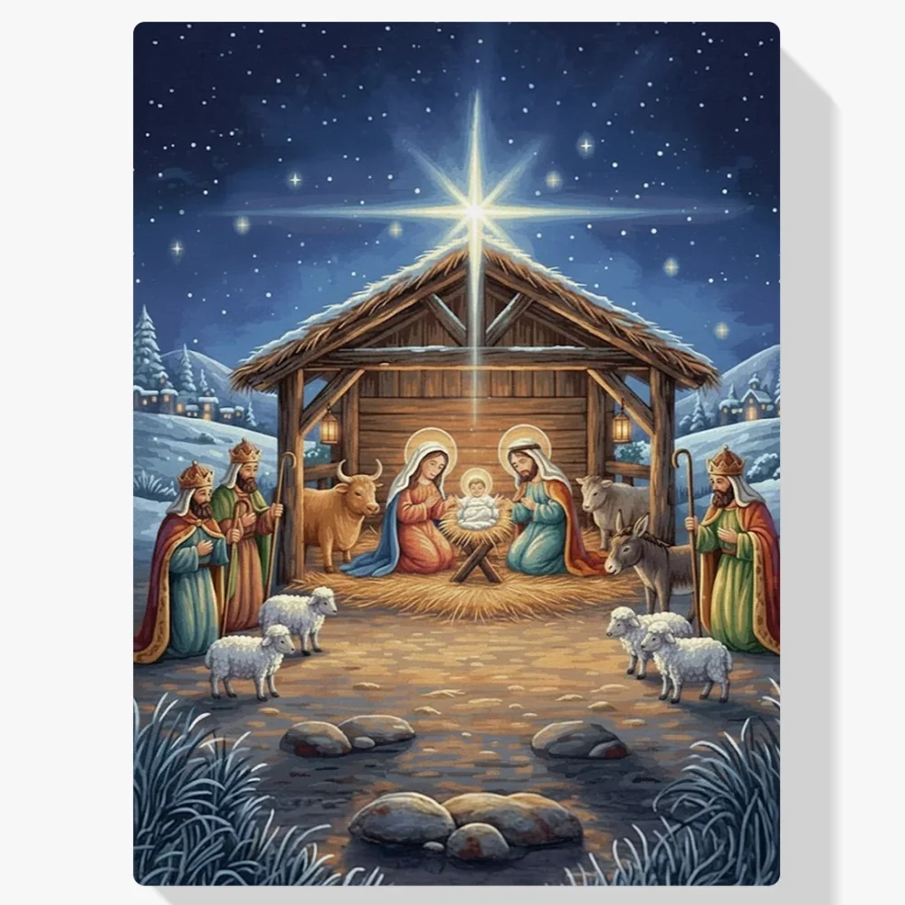 Pintar por Números - Belén de Nochebuena