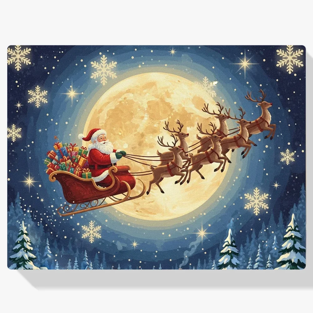 Pintar por Números - El viaje nocturno de Papá Noel
