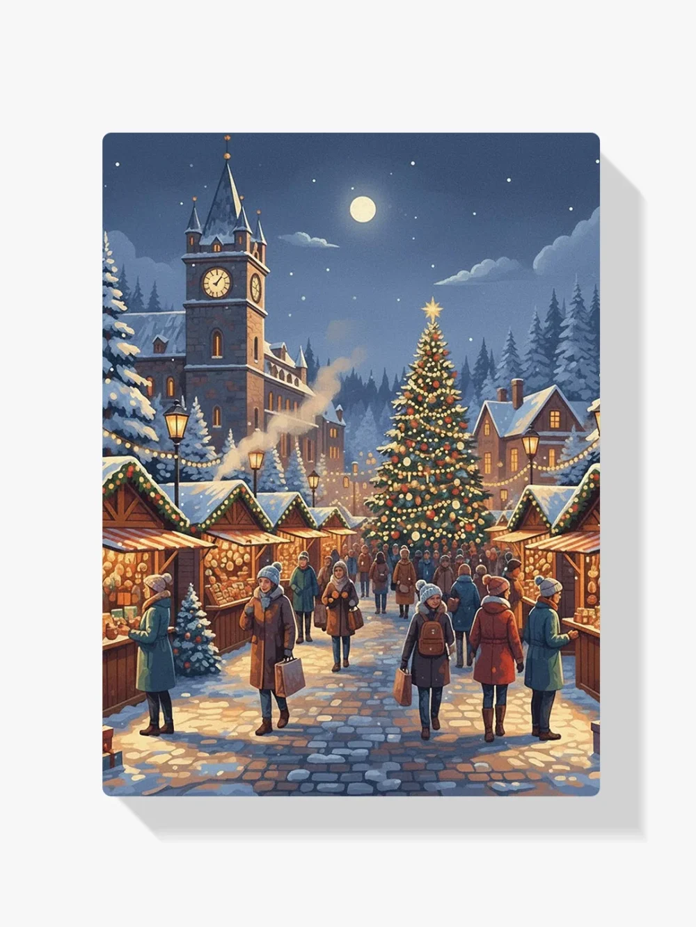 Pintar por Números - Mercado navideño al atardecer, foto 1