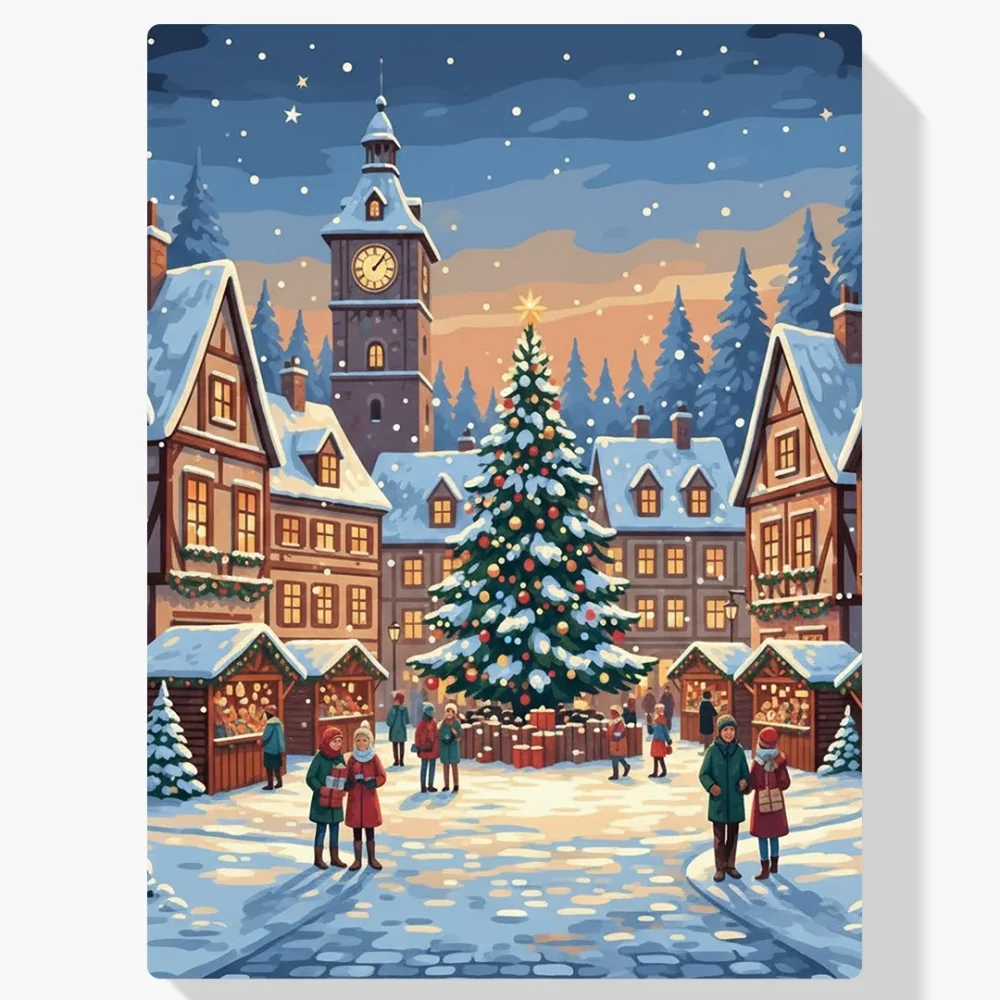 Pintar por Números - Nochebuena en la plaza de la Ciudad Vieja