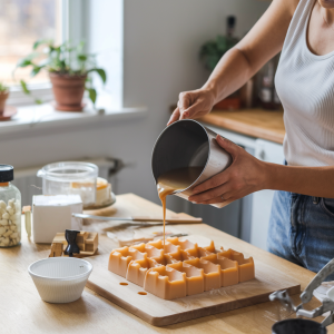 Kits de manualidades creativas sobre una mesa